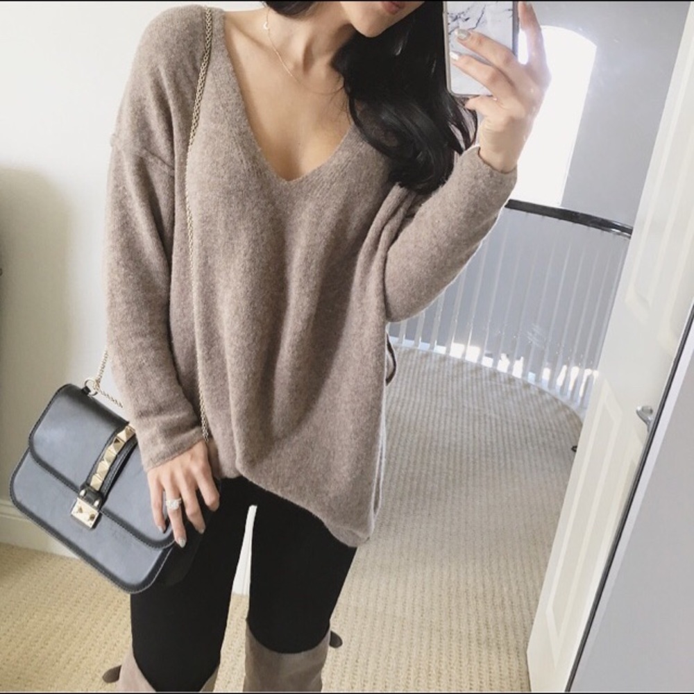Free People v neck sweater